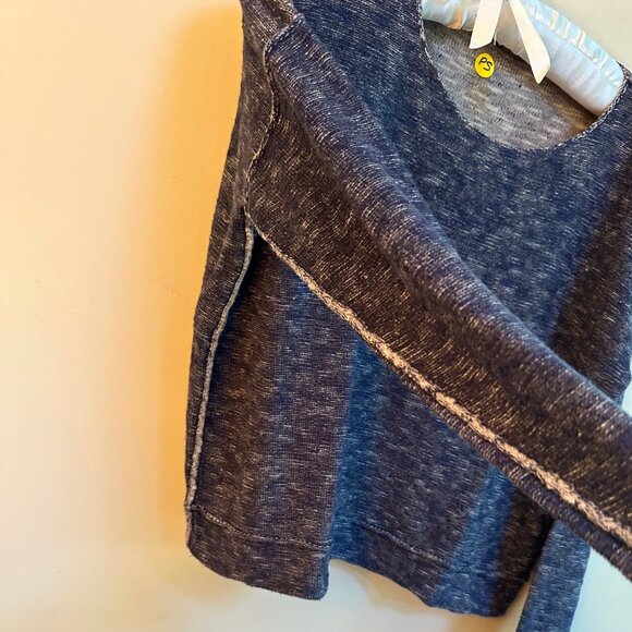 Eileen Fisher Petite Sweater | Organic Linen Cotton Blend | Boxy Fit | Space-Dye - Picture 2 of 5